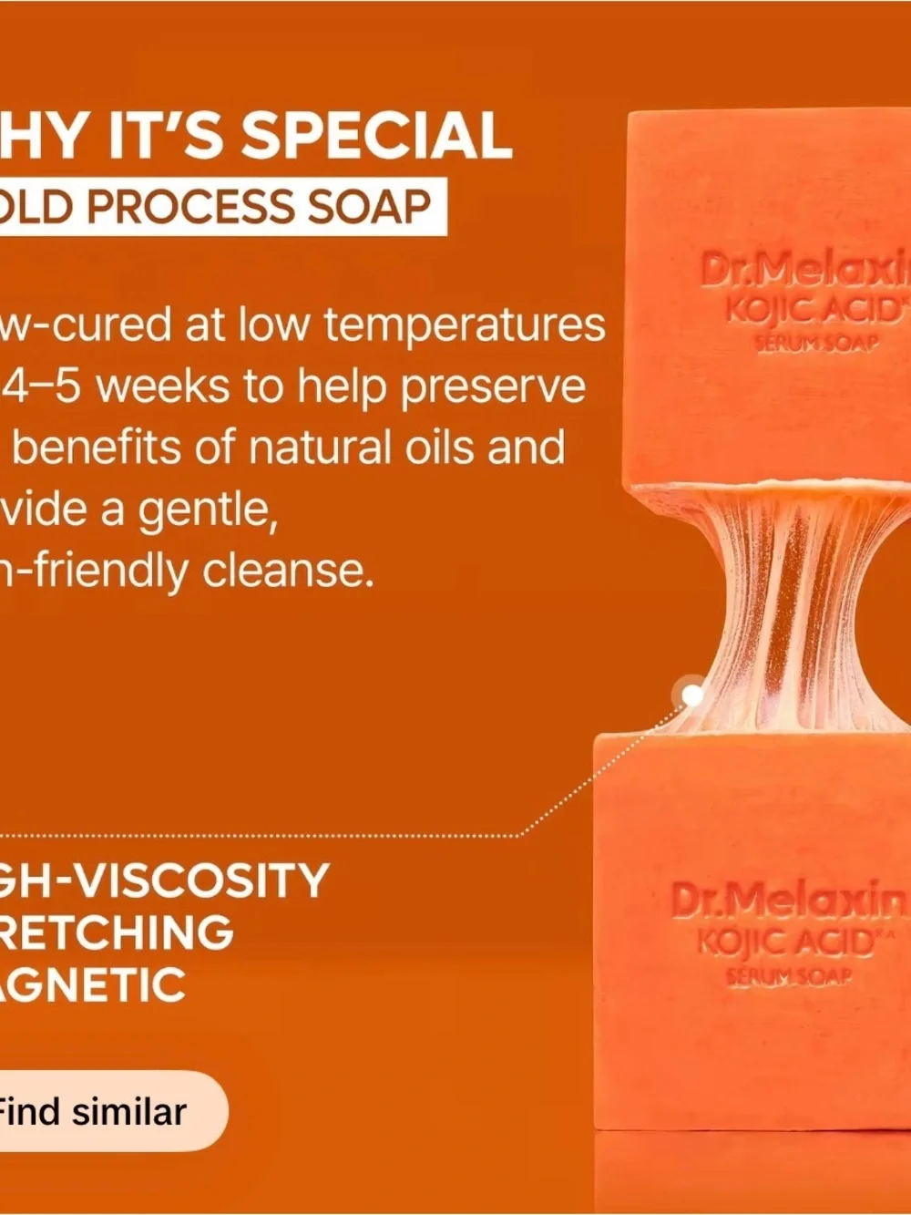 Dr. Melaxin Kojic Acid Turmeric Serum Soap - Peach Orange